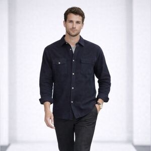 SWTR Navy Merino Wool Blend Sweater men’s Size S Soft Knit Pullo cardigan